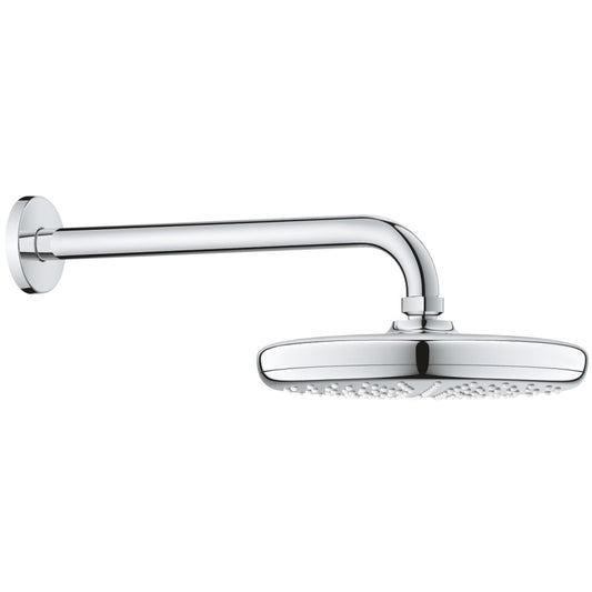 Palarie dus fix Grohe Tempesta 210, Ø21 cm cu brat, montaj pe perete