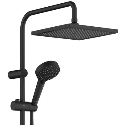 Coloana dus cu baterie si termostat Hansgrohe Vernis Shape 240, negru mat