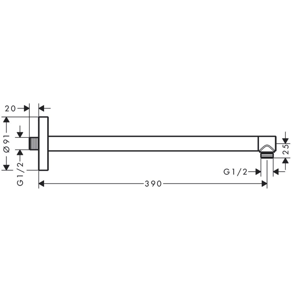 Brat dus fix Hansgrohe Axor, 39 cm