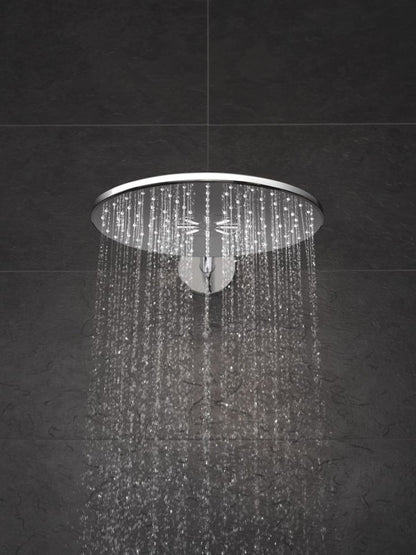 Palarie dus fix Grohe Rainshower 310 SmartActive, Ø31 cm cu brat, montaj pe perete, crom
