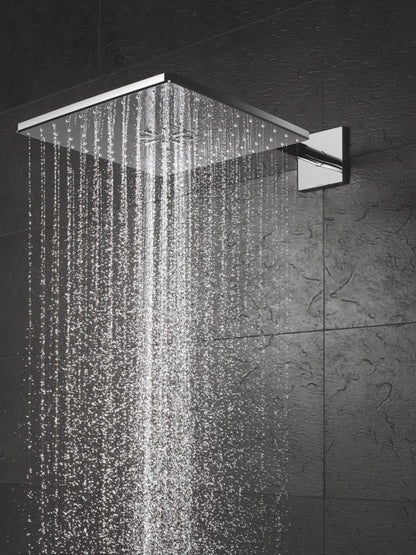 Palarie dus fix Grohe Rainshower 310 SmartActive Cube, cu brat 31x31 cm, crom