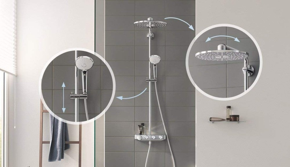 Coloana dus cu baterie si termostat Grohe Euphoria SmartControl 310 Duo