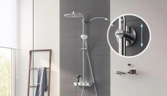 Coloana dus cu baterie si termostat Grohe Euphoria SmartControl 310 Duo