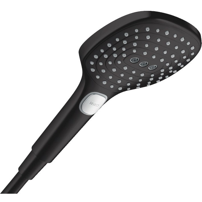 Para dus Hansgrohe Raindance Select E 120 cu 3 jeturi, negru mat