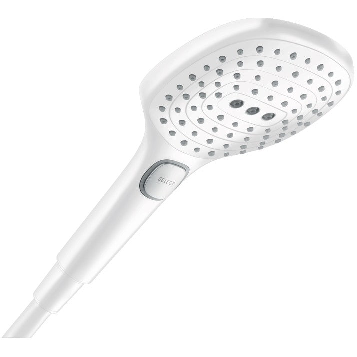 Para dus Hansgrohe Raindance Select E 120 cu 3 jeturi, alb mat