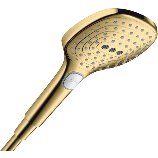 Para dus Hansgrohe Raindance Select E 120 cu 3 jeturi, auriu lucios