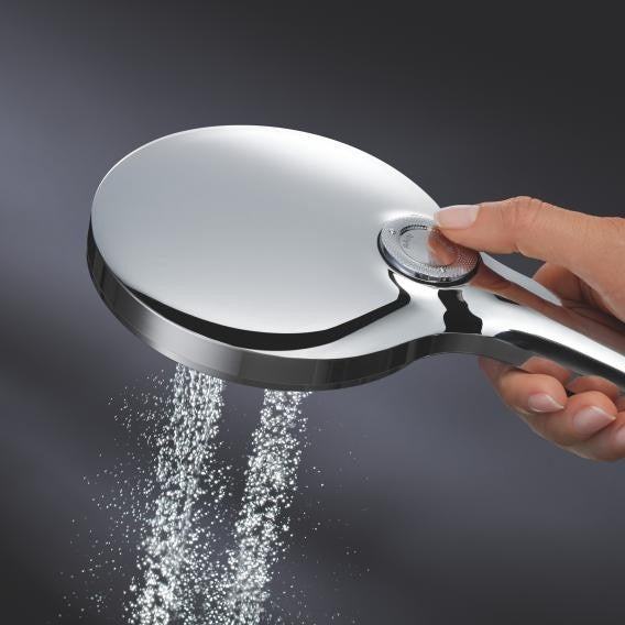 Grohe Rainshower Eco SmartActive 130 Set dus cu bara 90 cm si savoniera, crom