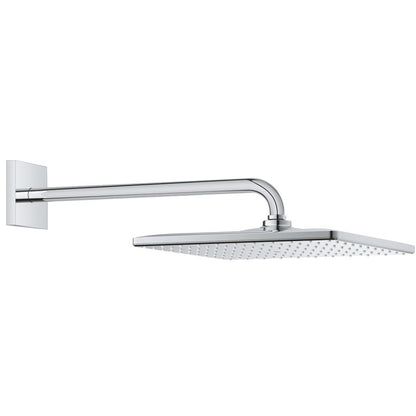 Palarie dus fix Grohe Rainshower Mono 310, 31x31 cm cu brat, montaj pe perete, crom