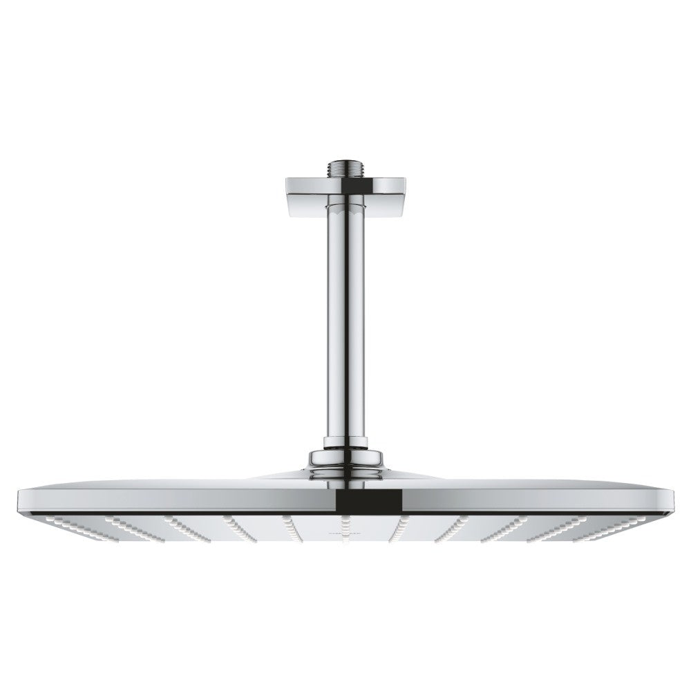 Palarie dus fix Grohe Rainshower Mono 310, 31x31 cm cu brat, montaj pe tavan, crom