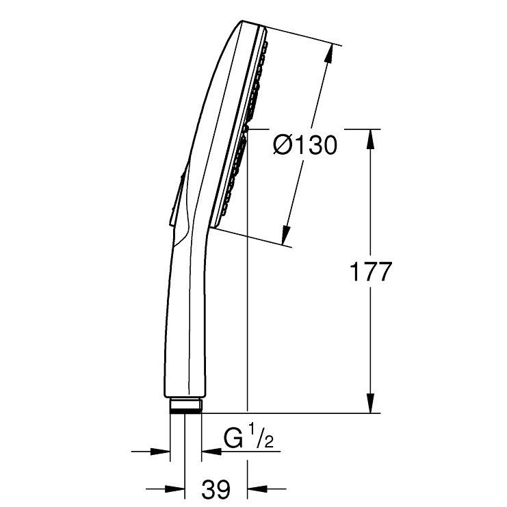 Set promo Sistem dus incastrat fara termostat Grohe Rainshower, auriu