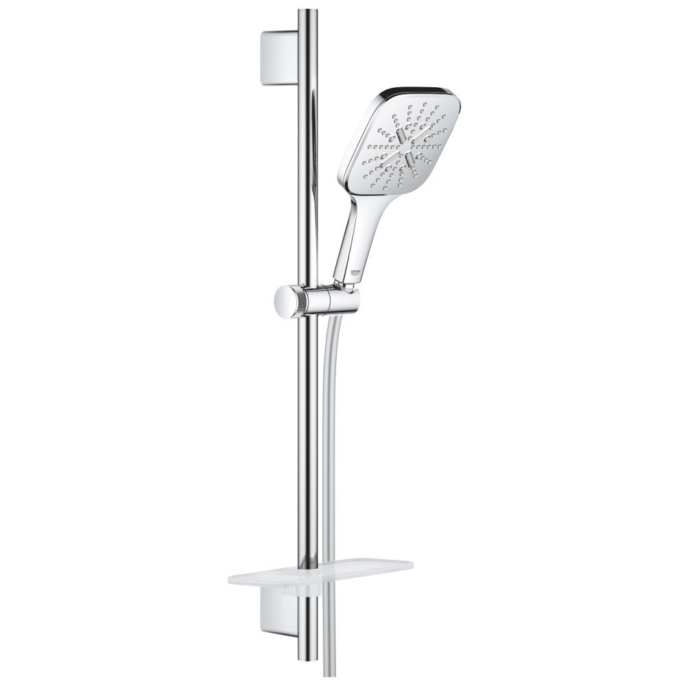 Grohe Rainshower Eco 9.5 SmartActive 130 Cube Set dus cu bara 60 cm si savoniera, crom
