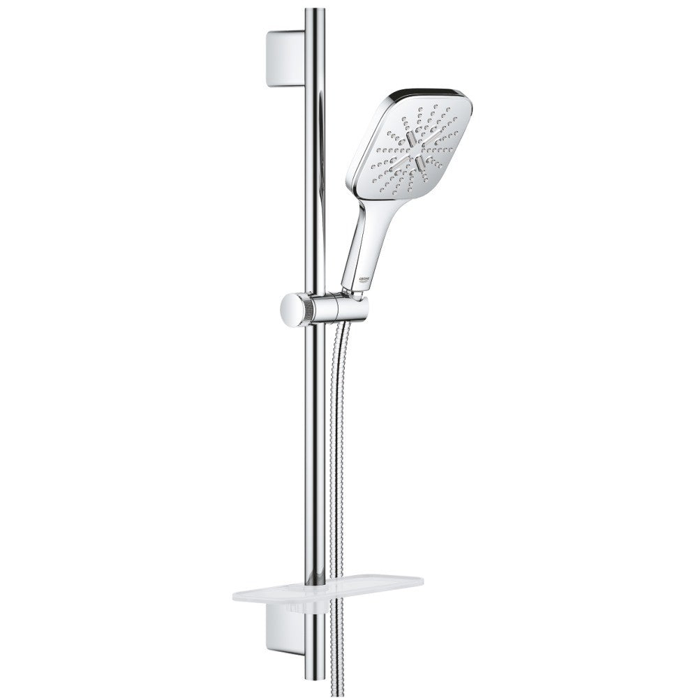 Grohe Rainshower Eco 6.6 SmartActive 130 Cube Set dus cu bara 60 cm si savoniera, crom