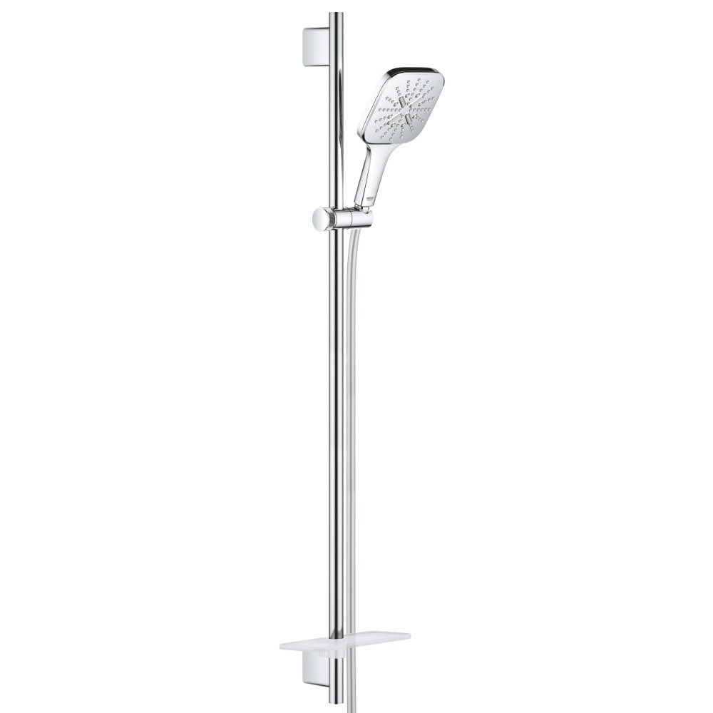 Grohe Rainshower Eco SmartActive 130 Cube Set dus cu bara 90 cm si savoniera, crom