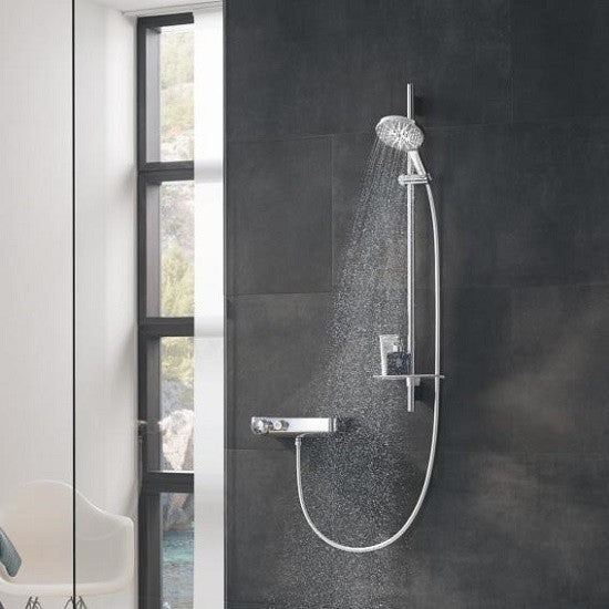 Grohe Rainshower SmartActive 150 Set dus cu bara 90 cm si savoniera, crom