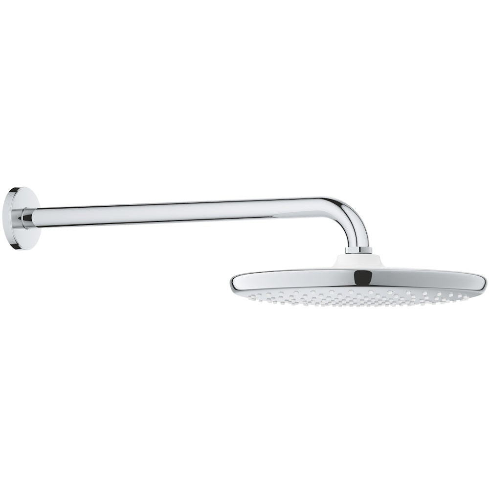 Palarie dus fix Grohe Tempesta 250, Ø25 cm cu brat, montaj pe perete
