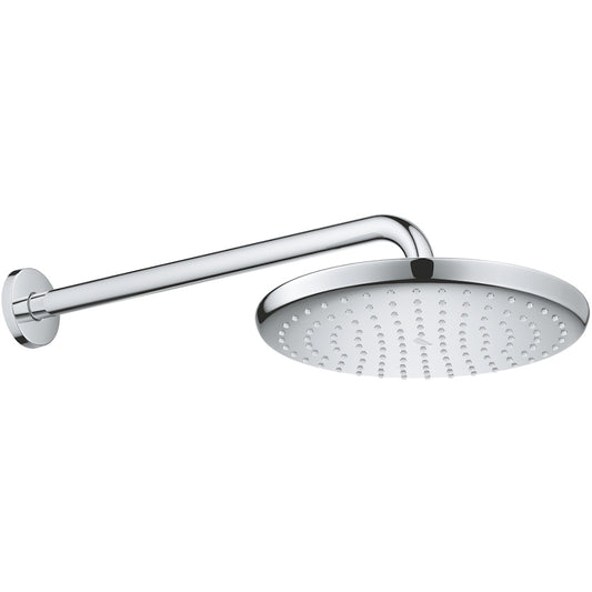 Palarie dus fix Grohe Tempesta 250, Ø25 cm cu brat, montaj pe perete