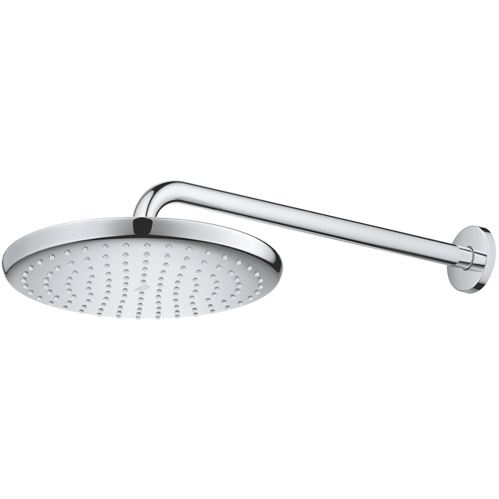 Palarie dus fix Grohe Tempesta 250, Ø25 cm cu brat, montaj pe perete