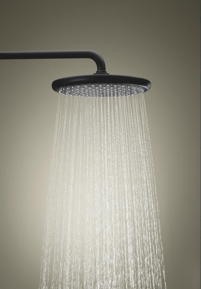 Coloana dus cu baterie si termostat Grohe Tempesta System 250, negru mat
