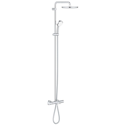 Coloana dus cu baterie si termostat Grohe Tempesta Cosmopolitan System 250 cu pipa cada