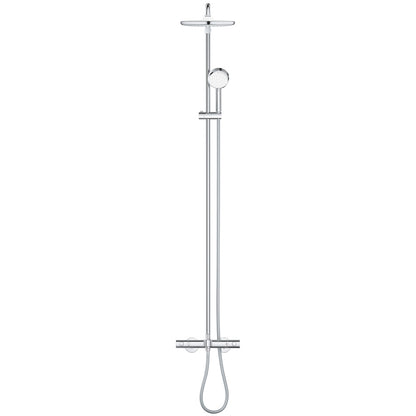 Coloana dus cu baterie si termostat Grohe Tempesta Cosmopolitan System 250 cu pipa cada