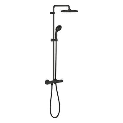Coloana dus cu baterie si termostat Grohe Vitalio Start System 250, negru mat