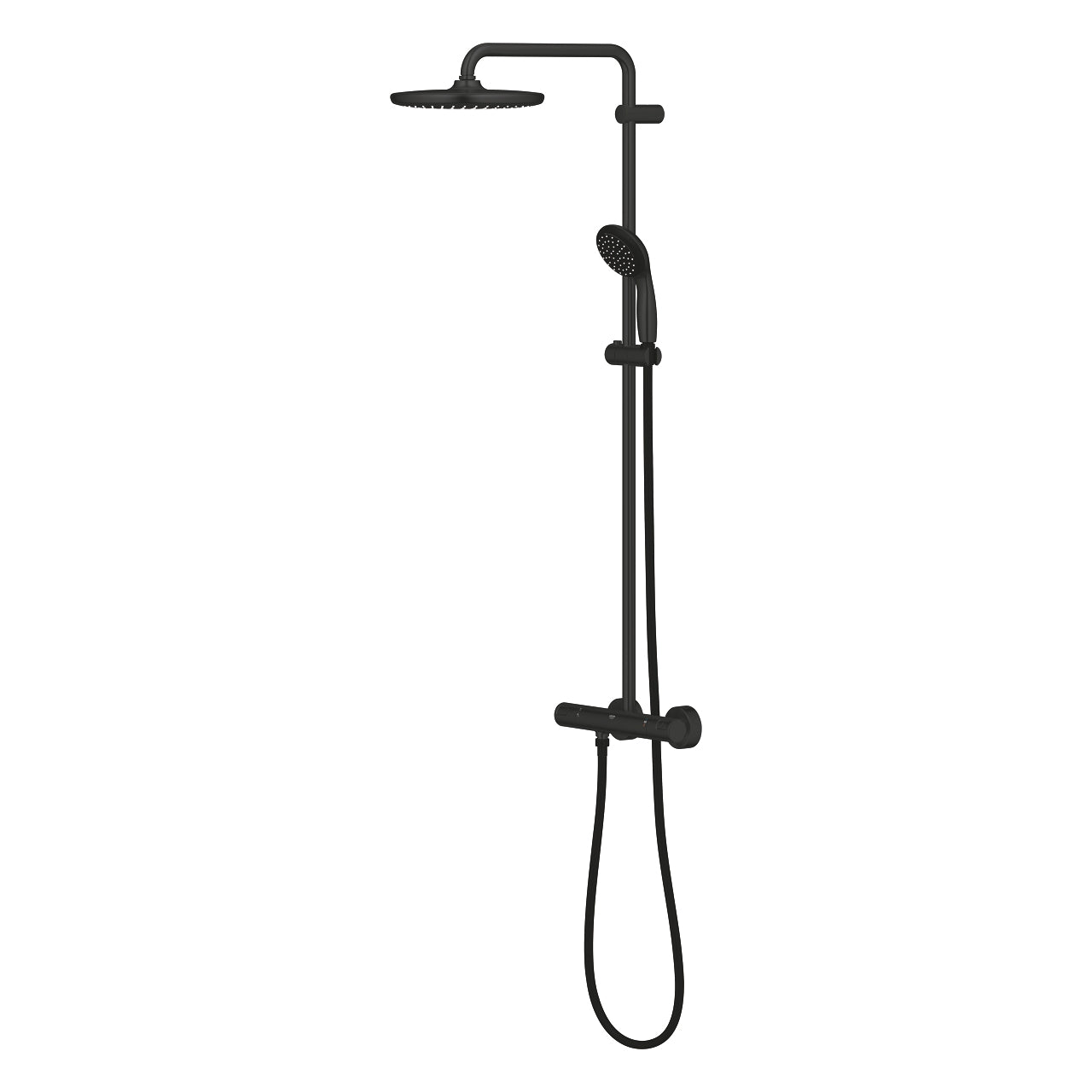 Coloana dus cu baterie si termostat Grohe Vitalio Start System 250, negru mat