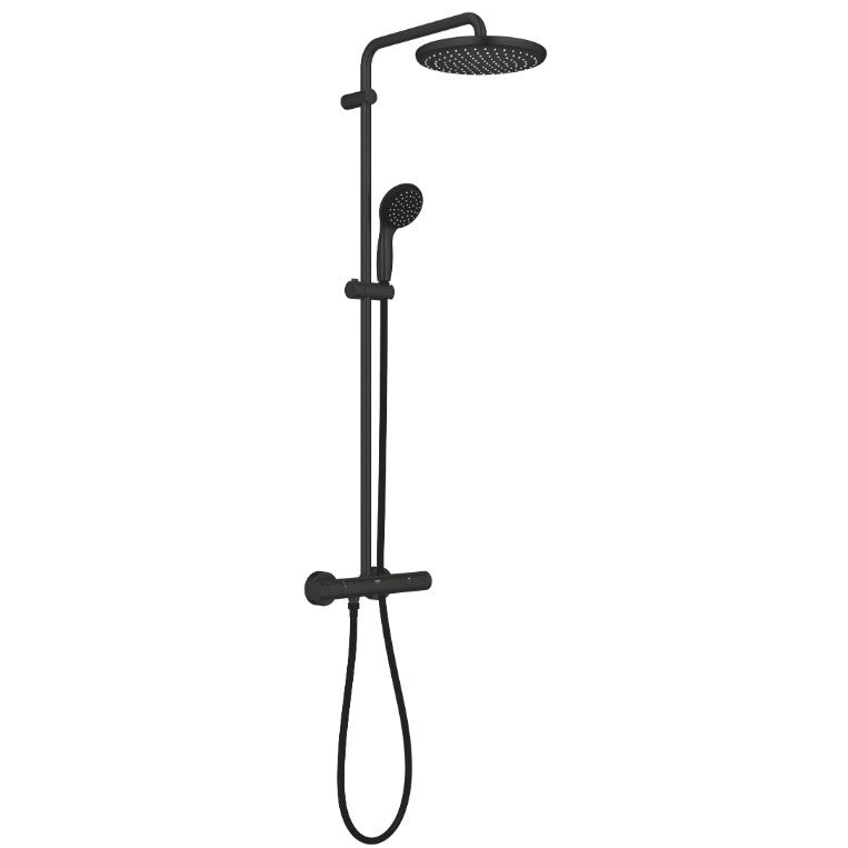 Coloana dus cu baterie si termostat Grohe Vitalio Start System 250, negru mat
