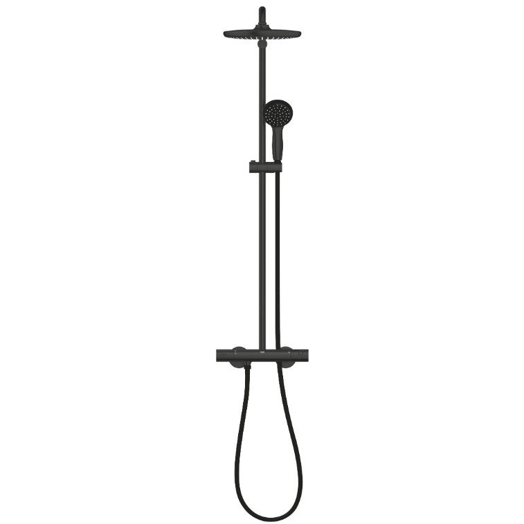 Coloana dus cu baterie si termostat Grohe Vitalio Start System 250, negru mat