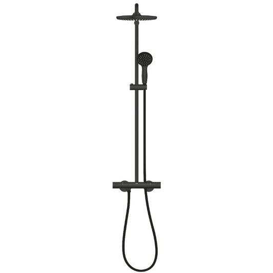 Coloana dus cu baterie si termostat Grohe Vitalio Start System 250, negru mat