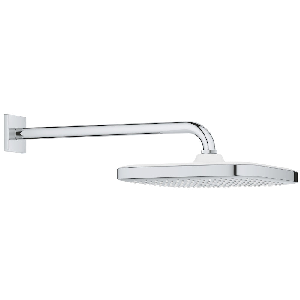 Palarie dus fix Grohe Tempesta 250 Cube, 25x25 cm cu brat, montaj pe perete