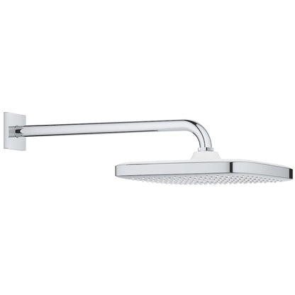 Palarie dus fix Grohe Tempesta 250 Cube, 25x25 cm cu brat, montaj pe perete
