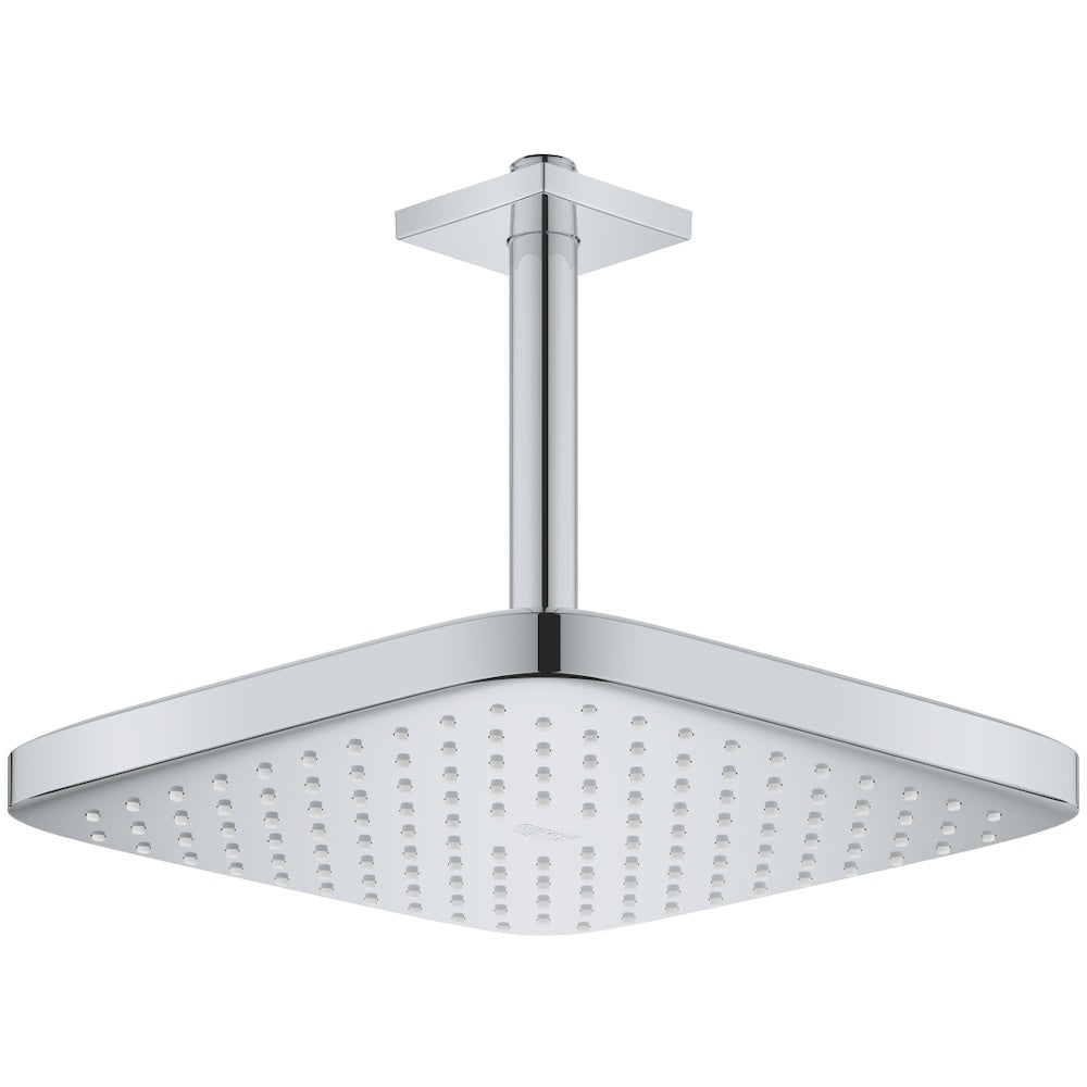 Palarie dus fix Grohe Tempesta 250 Cube, 25x25 cm cu brat, montaj pe tavan