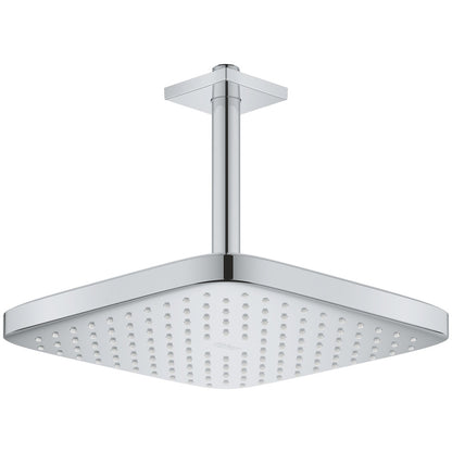 Palarie dus fix Grohe Tempesta 250 Cube, 25x25 cm cu brat, montaj pe tavan