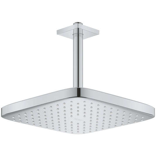 Palarie dus fix Grohe Tempesta 250 Cube, 25x25 cm cu brat, montaj pe tavan