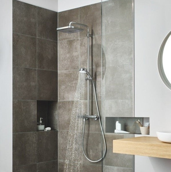 Coloana dus cu baterie si termostat Grohe Tempesta Cosmopolitan 250 Cube