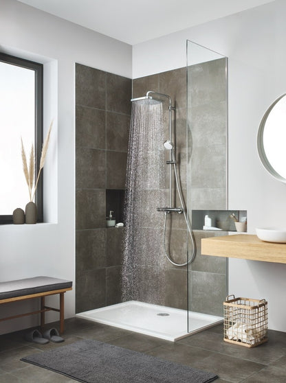 Coloana dus cu baterie si termostat Grohe Tempesta Cosmopolitan 250 Cube