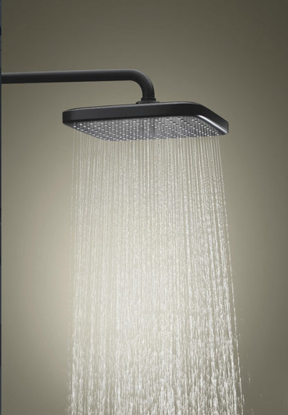 Coloana dus cu baterie si termostat Grohe Tempesta System 250 Cube , negru mat (phantom black)