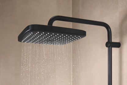 Coloana dus cu baterie si termostat Grohe Tempesta System 250 Cube , negru mat (phantom black)