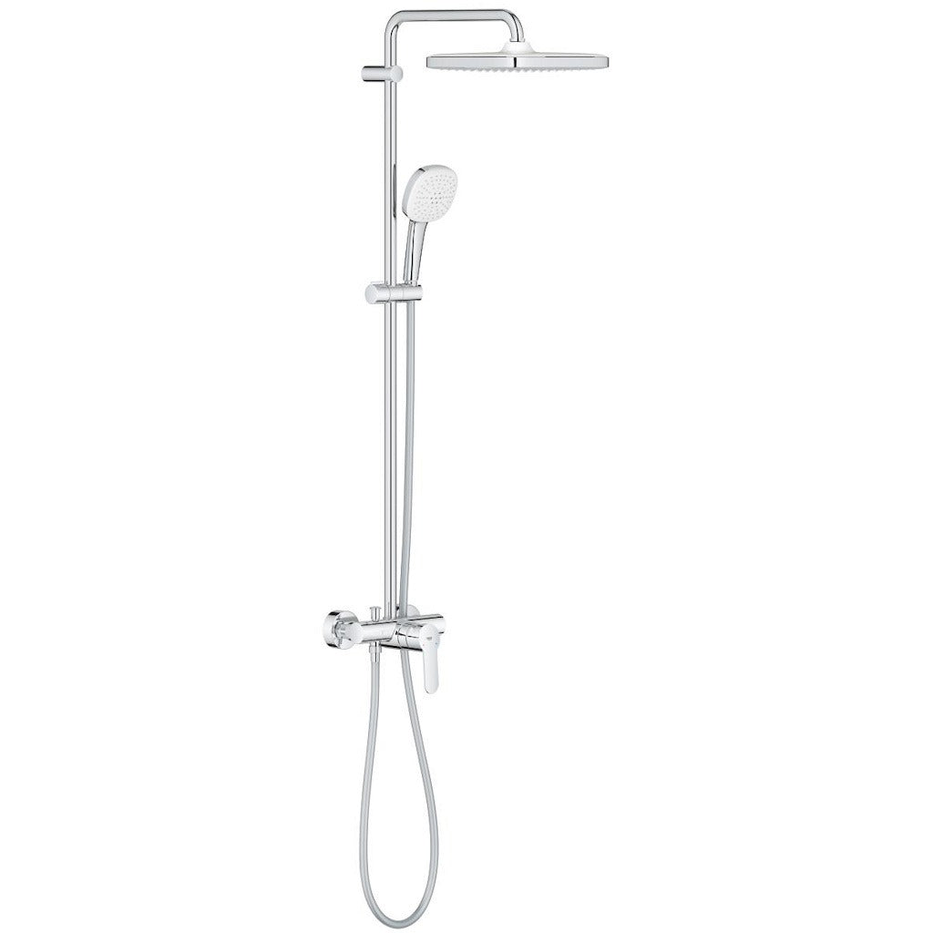 Coloana dus cu baterie fara termostat Grohe Tempesta System 250 Cube, crom