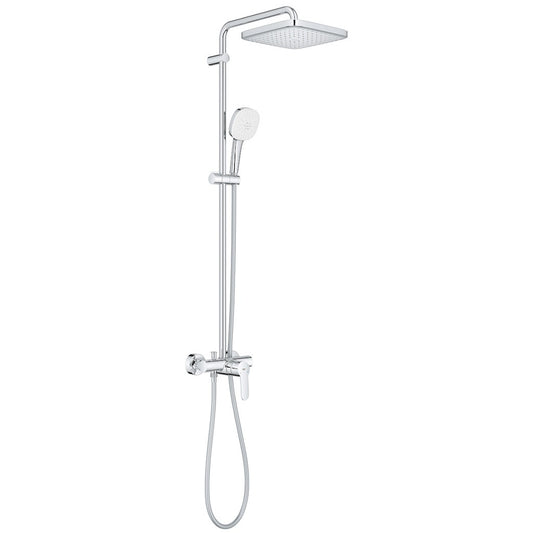 Coloana dus cu baterie fara termostat Grohe Tempesta System 250 Cube, crom