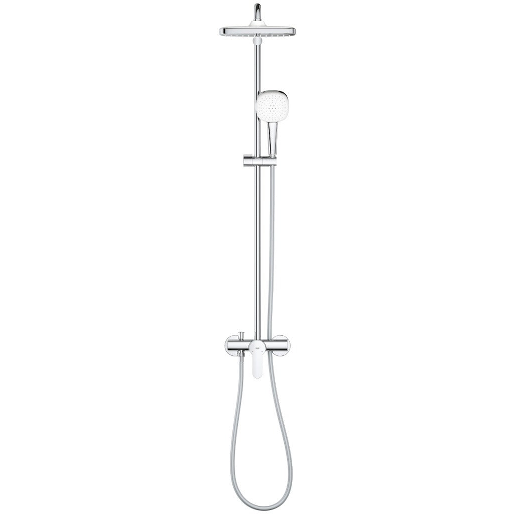 Coloana dus cu baterie fara termostat Grohe Tempesta System 250 Cube, crom