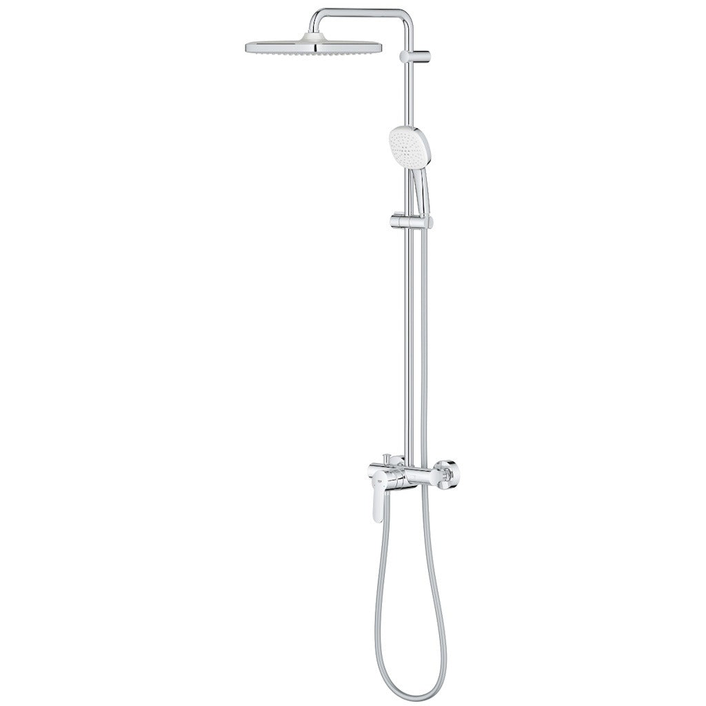 Coloana dus cu baterie fara termostat Grohe Tempesta System 250 Cube, crom
