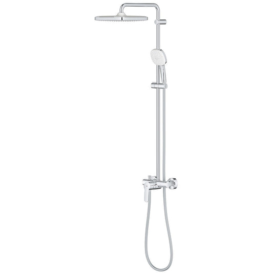 Coloana dus cu baterie fara termostat Grohe Tempesta System 250 Cube, crom