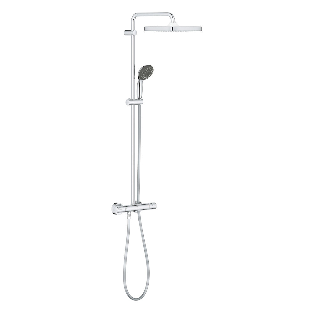 Coloana dus cu baterie si termostat Grohe Vitalio Start System 250 Cube