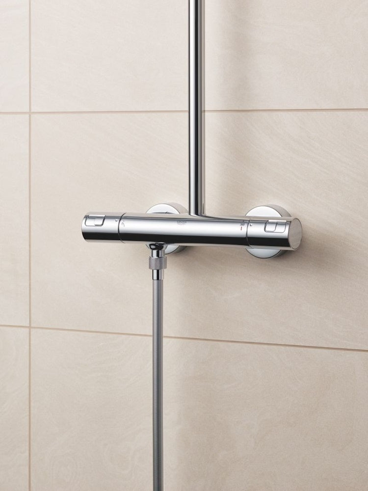 Coloana dus cu baterie si termostat Grohe Vitalio Start System 250 Cube