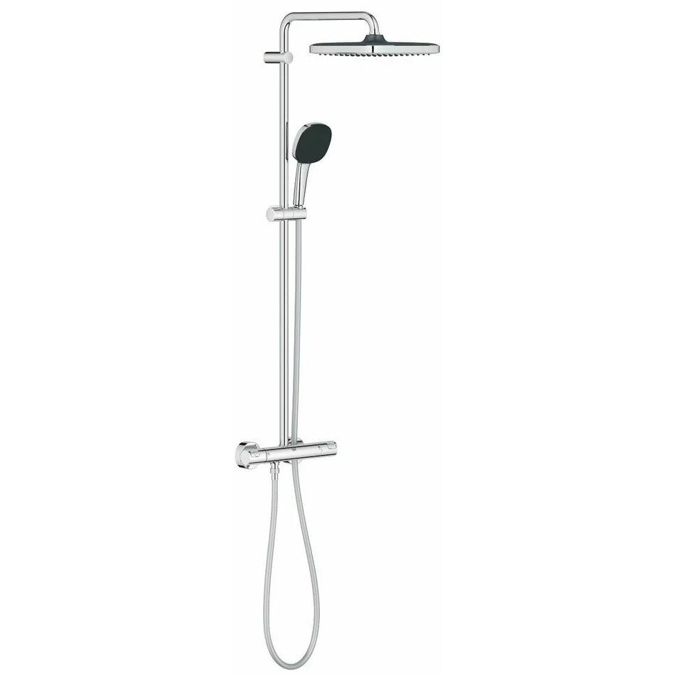 Coloana dus cu baterie si termostat Grohe Vitalio Start Cube 250, crom