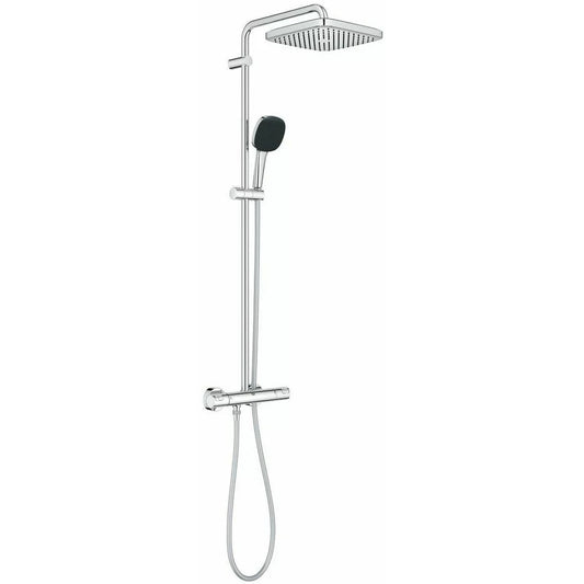 Coloana dus cu baterie si termostat Grohe Vitalio Start Cube 250, crom