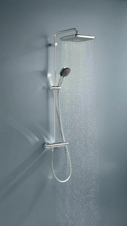 Coloana dus cu baterie si termostat Grohe Vitalio Start Cube 250, crom