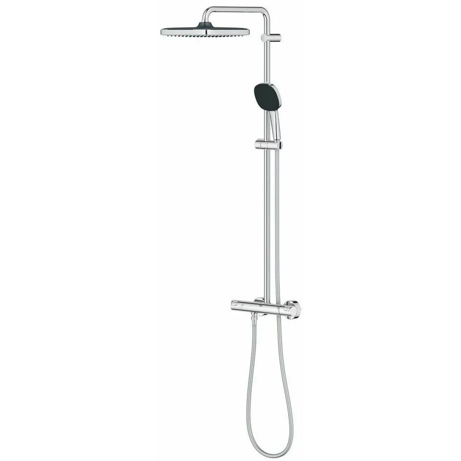 Coloana dus cu baterie si termostat Grohe Vitalio Start Cube 250, crom