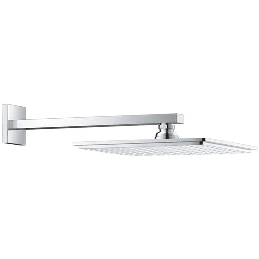 Palarie dus fix Grohe Rainshower Allure, cu brat, montaj pe perete 23x23 cm, crom